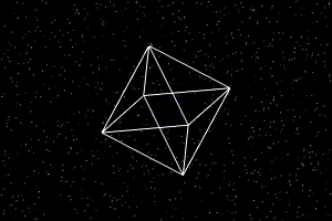 Starfield with octahedron.