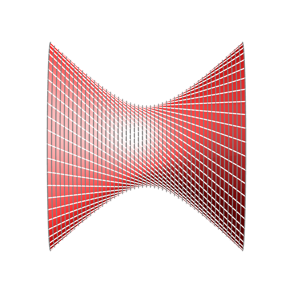 Geodesics on hyperboloid in flat spacetime