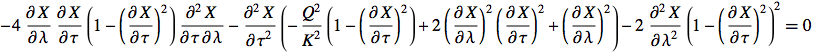 Elasticity PDE for X