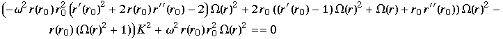 Relativistic differential equation for r