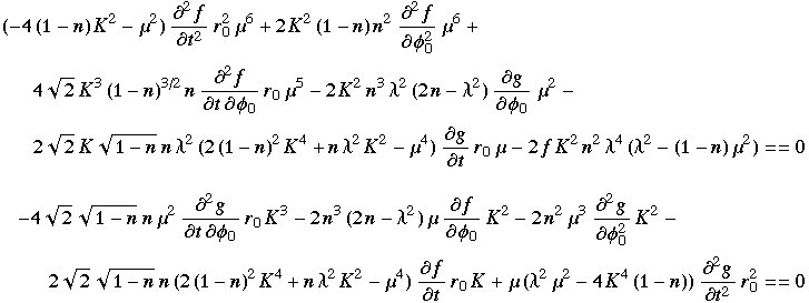 PDEs for relativistic hoop vibrations