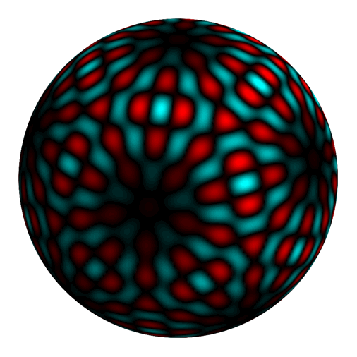 Two 3D harmonics with L=30 and symmetries of a dodecahedron